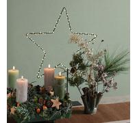 Étoile décorative en métal avec micro-LED pour un éclairage festif