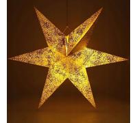 Étoile d'or illuminée 10 LED 38cm RXL 363