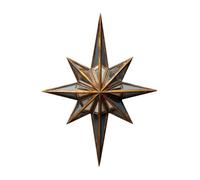 Étoile Dorée en Miroir 16 Parties, Constellation, Décoration mural de Belle Fabrication Systeme d'accroche prévu. Dimensions H 33 cm l 25 cm P 4 cm