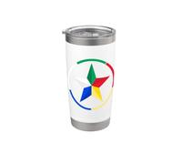 Étoile druze, drapeau druze, symbole druze, As Suwayda, Syrie, Liban. Gobelet isotherme en acier inoxydable double paroi