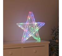 Étoile en 3D avec 50 LED Acrylique Ornement de Noël Décor saisonnier vidaXL vida