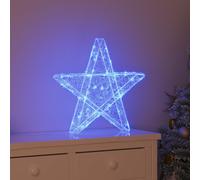 Étoile en 3D avec 50 LED Acrylique Ornement de Noël Décor saisonnier vidaXL vida