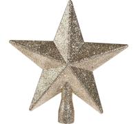 Etoile en forme de pointe de sapin de Noël 20cm, dorée avec paillettes