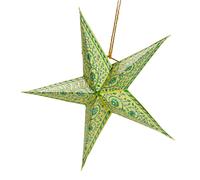 Etoile En Papier 5 Pièces Anis/Emeraude
