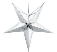 Étoile en papier argenté, 70 cm