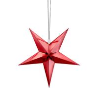 Étoile en papier rouge, 30 cm