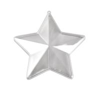 Etoile En Plastique, 2 Parties, 9,8 Cm, Cristal