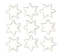 9 Etoiles en polystyrène - D 5cm - Blanc BLANC