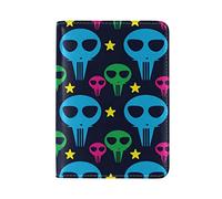 Étoile Espace Univers Dessin Animé Mignon Détenteur d'un Passeport Titulaire Etui en Cuir Véritable Couverture de Passeport pour Voyage Hommes Femmes