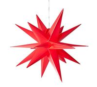 Étoile extérieure LED 3D AMARE rouge environ 57 x 48 x 44 cm (l x H x P), certifié CE + GS, pour l'intérieur et l'extérieur avec minuteur