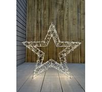 Étoile filaire LED 60cm avec minuterie Décoration de Noël Étoile lumineuse Étoile filaire Étoile de l'Avent