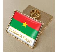 Étoile Jaune Vif Burkina Faso Drapeau Pin Badges,National Waving National Lapel Émail Badges Pins,Diy Broche Souvenir Cadeau Pour Hommes Femmes Sac À Dos Chemise Bijoux Accessoires,Grand Rectangle