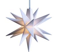Étoile LED, 1 LED blanc chaud, avec boîtier à piles, diamètre 80 mm