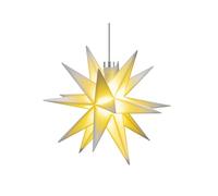 Étoile LED en plastique Transformateur 18 pointes Ø12cm blanc