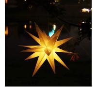 Étoile lumineuse blanche 3D avec lumière LED blanche chaude,pour la décoration de Noël