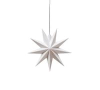 Étoile lumineuse LED avec compartiment à piles DecoTrend blanc, 11.5x11.5x4 cm