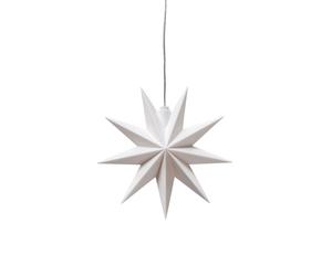 Étoile lumineuse LED avec compartiment à piles DecoTrend blanc, 11.5x11.5x4 cm