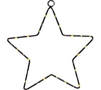 Étoile lumineuse LED noire à suspendre - Ø 35 cm env. - fonctionne sur piles (incluses)