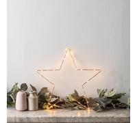 Lights4fun Petite Étoile Lumineuse Or Rose à LED de 35cm
