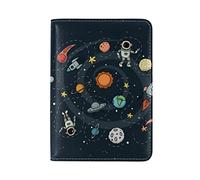 Étoile Nébuleuse Soleil Univers Espace Détenteur d'un Passeport Titulaire Etui en Cuir Véritable Couverture de Passeport pour Voyage Hommes Femmes