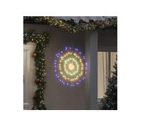 Etoile Rayonnante de Noël 140 LED 2 pcs, Ornement Lumineux de Vacances, Eclairage de Noël, Décoration de Fête Intérieur Extérieur, Multicolore 17 cm