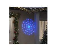 Etoile rayonnante de Noël 140 LED 8 pcs bleu 17 cm