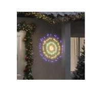 Etoile rayonnante de Noël 140 LED 8 pcs multicolore 17 cm