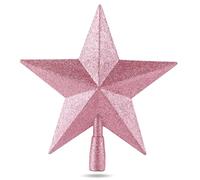 Étoile rose cime de sapin de Noël cime d'arbre pointe ornement à piquer pour sapin cime de sapin cime de sapin de Noël arbre de Noël Noël (Étoile-Pleine-rose)