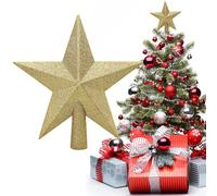 Étoile Sapin de Noel Dorée 20cm - Cimier de Sapin de Noël Scintillant pour Une Touche Finale Magique, Pointe Stable & Facile à Installer pour Une Décoration Festive Inoubliable