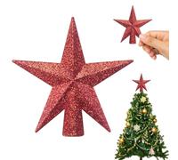 Étoile Sapin de Noel, Mini Sapin de Noël Décoré, Cimier de Sapins de Noëls, 8.5 cm, Petite Étoile Decoration pour Décoration Fête