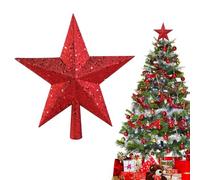 Étoile Sapin Noël en Plastique, Arbre Topper d'arbre de Christmas pour Noel Décoration de Etoile Glitter Tree Top Glitter Star, Mini étoile pour Sapin de Noël ou décoration d'intérieur