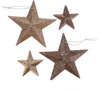 Étoile scintillante Gold Mix Décoration de Noël Décoration d'arbre de Noël 18 pièces
