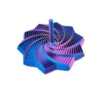 Étoile sensorielle étendue imprimée 3D, en nid d'abeille en spirale, jouet anti-stress hexagonal avec poignée, design vertical soyeux, jouet pushplay, cadeau d'anniversaire pour adultes (violet, 17 cm