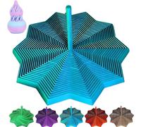 Étoile sensorielle extensible imprimée 3D, spirale tourbillonnante sensorielle avec poignée, nid d'abeille, pour adultes, pour bureau (bleu)
