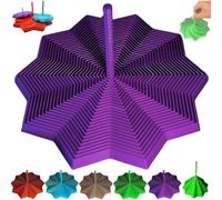 Étoile sensorielle extensible imprimée en 3D, hexagone fractale extensible avec poignée, design en spirale tourbillonnante, hexagone fractale pour adultes (violet)