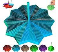 Étoile sensorielle extensible imprimée en 3D, hexagone fractale extensible avec poignée, design en spirale tourbillonnante, hexagone fractale pour adultes (bleu)