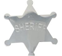 Etoile Sherif Metal - Argent Gris