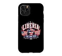 Étoile Solitaire du Liberia avec Un Poing en Relief Drapeau du Libéria Patriotique Coque pour iPhone 11 Pro