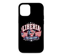 Étoile Solitaire du Liberia avec Un Poing en Relief Drapeau du Libéria Patriotique Coque pour iPhone 12/12 Pro