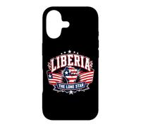 Étoile Solitaire du Liberia avec Un Poing en Relief Drapeau du Libéria Patriotique Coque pour iPhone 17