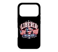Étoile Solitaire du Liberia avec Un Poing en Relief Drapeau du Libéria Patriotique Coque pour iPhone 17 Pro