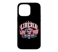 Étoile Solitaire du Liberia avec Un Poing en Relief Drapeau du Libéria Patriotique Coque pour iPhone 14 Pro Max
