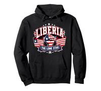 Étoile Solitaire du Liberia avec Un Poing en Relief Drapeau du Libéria Patriotique Sweat à Capuche
