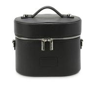 ETOILE Trousse de toilette ovale - Trousse de maquillage de voyage avec bandoulière et séparateur amovible, noir, Mini trousse de voyage pour cosmétiques