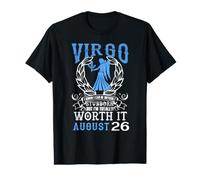 Étoile Vierge Zodiaque 26 août Horoscope Astrologie Design T-Shirt Graphique avec Valeur