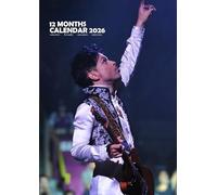 Étoile violette - Prince, calendrier 2026, format A3, à spirales, en couleur, lot d'autocollants calendrier gratuits