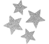 Étoiles à saupoudrer Argent Plastique Décoration de Noël 40 pièces 4-5cm