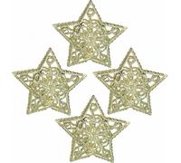 Etoiles à saupoudrer or Ø6cm Set de 20, Décoration de guirlandes lumineuses, Noël, Décoration métallique