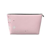 Étoiles Blanches Roses imprimées, Trousse de Toilette Trousse de Maquillage Sac à cosmétiques Trousse de Toilette de Voyage Portable