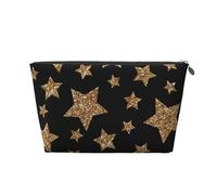 Étoiles Brillantes en Or et Bronze, Trousse de Toilette Trousse de Maquillage Sac à cosmétiques Trousse de Toilette de Voyage Portable